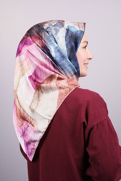 PİRAMİT Φουλάρι από ρεγιόν με σχέδιο Pyramid Luxer - Pattern-16 - Color-02