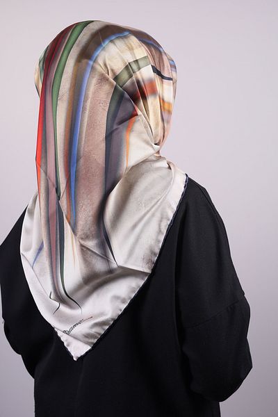 PİRAMİT Φουλάρι από ρεγιόν με σχέδιο Pyramid Luxer - Pattern-29 - Color-04