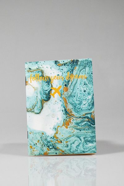4nio Mini blocnotes din 3 piese din marmură verde