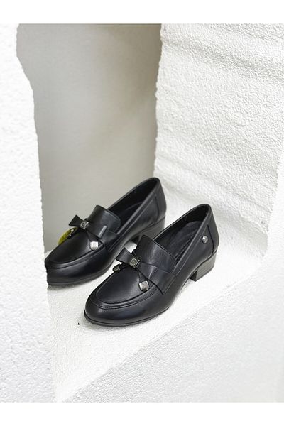 Mammamia D25YA-3365 PIELE VERITĂ CU FUNDĂ 4CM TOCURI PANTOF DE ZILNIC FEMEI