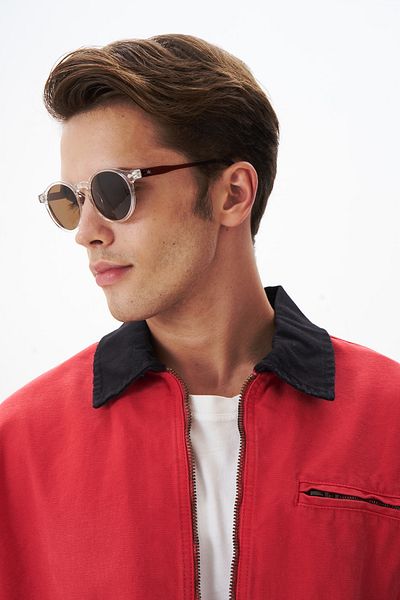 EYE OF HORUS Eoh1064 C55 Transparent Brown Unisex Sunglasses