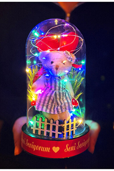 lenostra Sevgiliye Hediye Seni Seviyorum Temalı Rengarenk Işıklı Ayıcıklı Kal...