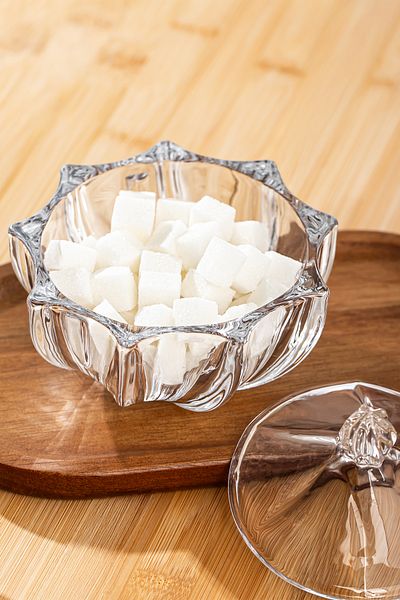 Porsima Dm601-2 Glass Sugar Bowl Presentation Bowl Turkish Delight Bowl Coffee Side Dragee 200 ml