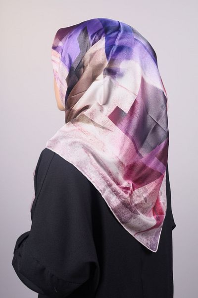 PİRAMİT Φουλάρι από ρεγιόν με σχέδιο Pyramid Luxer - Pattern-35 - Color-02