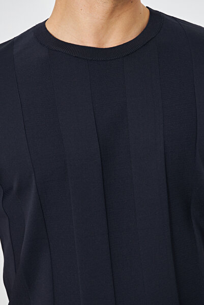 ZİNOX Ανδρικό κοντομάνικο πλεκτό με λαιμόκοψη με απλό ανάγλυφο σχέδιο, κομψό και άνετο για το καλοκαίρι και την καθημερινή χρήση