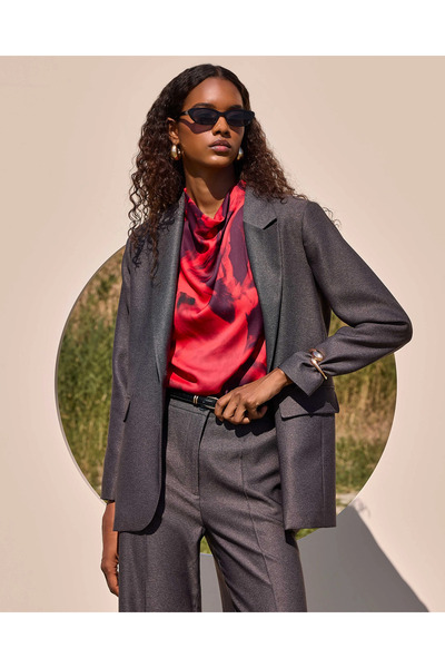 SEÇİL Düğme Detaylı Cepli Blazer Ceket