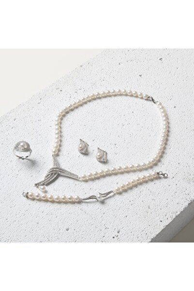 OSMANLI DEĞERLİ TAŞ Osmanlı Değerlitaş Kraliçe Zarafeti – Sertifikalı Doğal İnci ve Gümüş Takı Seti