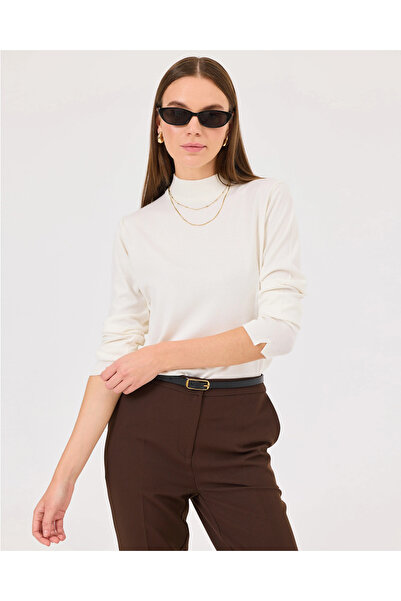 SEÇİL Yarım Balıkçı Yaka Bel Boy Triko