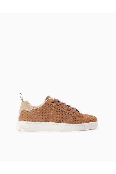 Ziddy Suedine Trainers for Boys 'ZY 1996', Camel