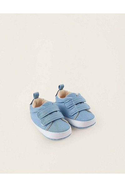Ziddy Fabric Trainers for Newborn Boys, Blue