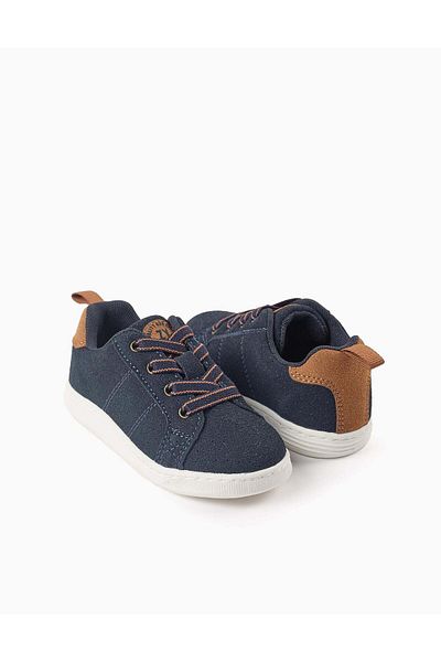 Ziddy Suedine Trainers for Baby Boys 'ZY 1996', Dark Blue