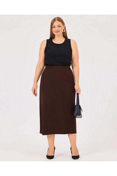 Gala-Xi Plus Size Slit Detailed Skirt