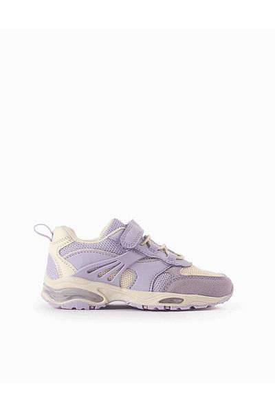 Ziddy Light-up Trainers for Girls 'Superlight Runner', Lilac/Beige