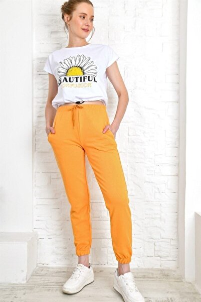 TRQOM Γυναικεία φόρμα - Six Slim Fit, ελαστική μουστάρδα