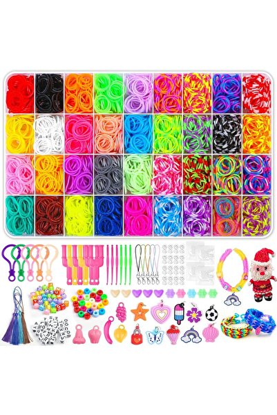 Choice مجموعة أشرطة نول متعددة الاستخدامات، 2700 قطعة + 36 شبكة 36 لونًا من أشرطة النول الملونة لمجموعة إعادة التعبئة DIY