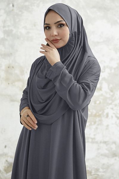 InStyle Einteiliges dunkelgraues Gebetskleid