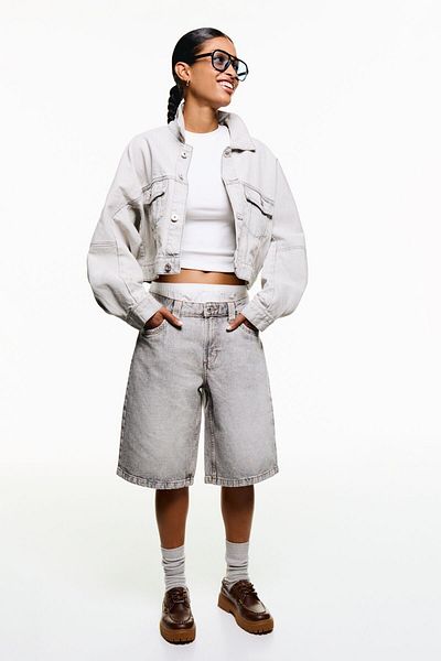 Bershka Baggy denim shorts