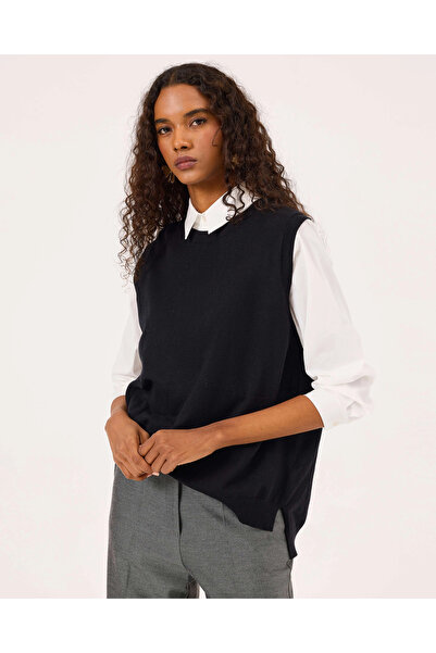 SCL Sırt Detaylı Kolsuz Triko Süveter