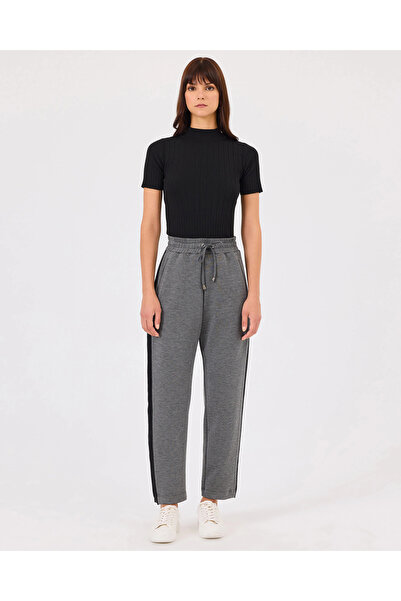 SCL Bağcıklı Şerit Detaylı Cepli Eşofman Altı