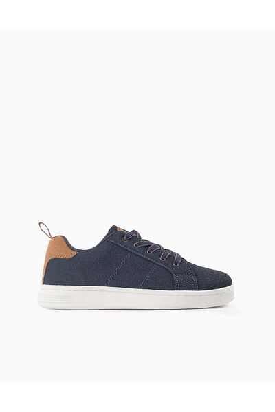 Ziddy Suedine Trainers for Boys 'ZY 1996', Dark Blue