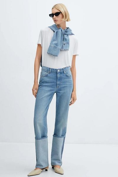 Fashion Friends Λευκή μπλούζα με λαιμόκοψη