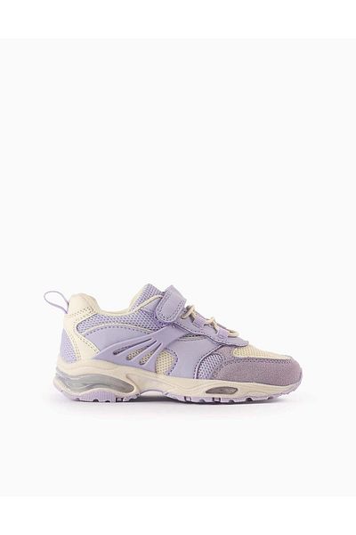 Ziddy Light-up Trainers for Girls 'Superlight Runner', Lilac/Beige