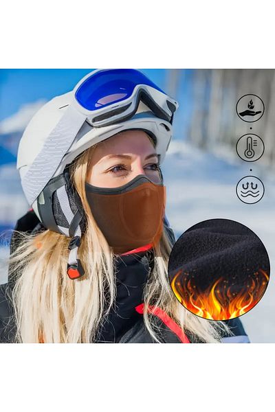 Breen Practical Protective Biker Mask - Half Face, Black, Protects from Wind Breathable