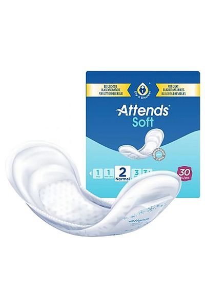 attends Soft 2 Normal Body Shaped Pads - 12 Piece