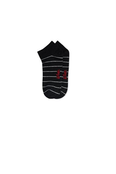 Lee Cooper Мъжки чорапи Blake с връзки за глезена, чифт от 2 - тъмносини райета/сив меланж