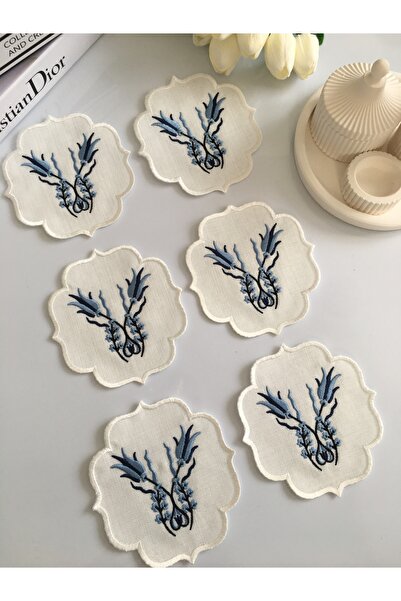 KUMSAL ÇEYİZ 6 Adet Sunumluk Peçete,Kokteyl Peçete,Kahve Peçetesi,Sunumluk,Ba...