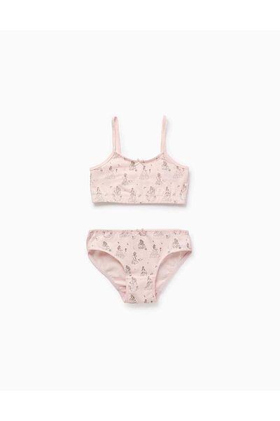 Ziddy Top + Briefs for Girls 'Disney Princesses', Pink