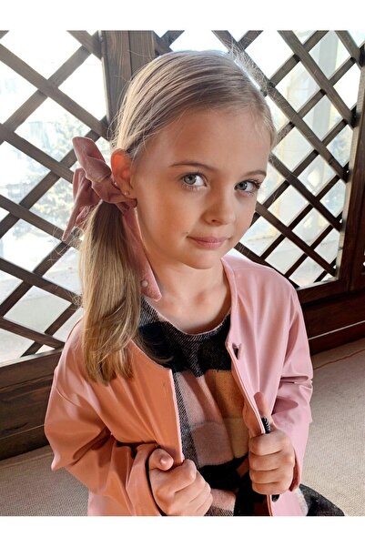 Hilal Akıncı Kids Kız Çocuk Deri Ceket Oduncu Kumaş Elbise 2'li Takım