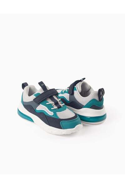 Ziddy Light-up Trainers for Boys 'ZY Superlight Runner', Blue/Turquoise