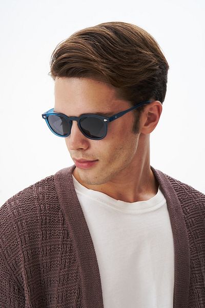 EYE OF HORUS Eoh1063 C95 Matte Navy Blue Unisex Sunglasses