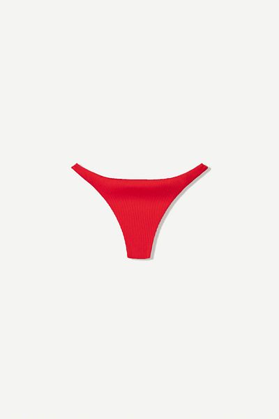 Bershka Ribbed bikini bottoms