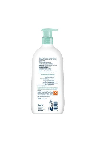Biolane Organic Body & Hair Cleansing Gel Lavant With Mild & Pleasant Fragrance - 500Ml