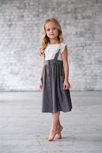 Hilal Akıncı Kids Κοριτσίστικο Δαντελένιο Γιακά Λεπτομερή Μπλούζα Πολύχρωμο Σ...