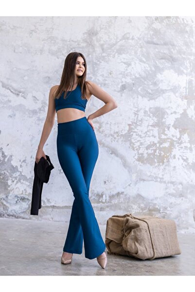 lismina Petrol Rengi Ispanyol Paça Tayt