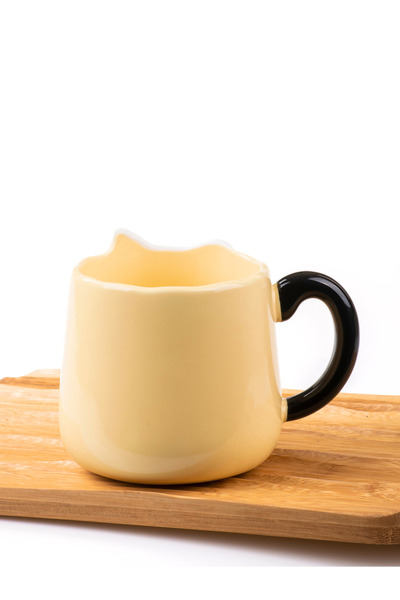 MUKKO HOME 3D Embossed Cat Porcelain Mug – 450 ml Large Capacity, Stylish and Fun Design