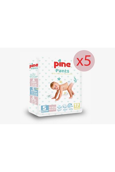 Pine Junior (12-18 kg) 5X17-85 Panty Diapers