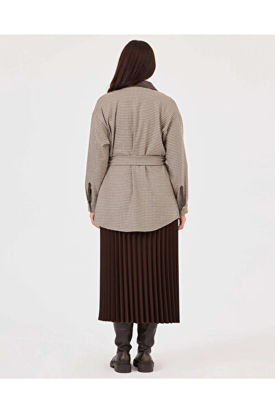 Gala-Xi Μπουφάν με λουλουδάτο σχέδιο σε μεγάλο μέγεθος