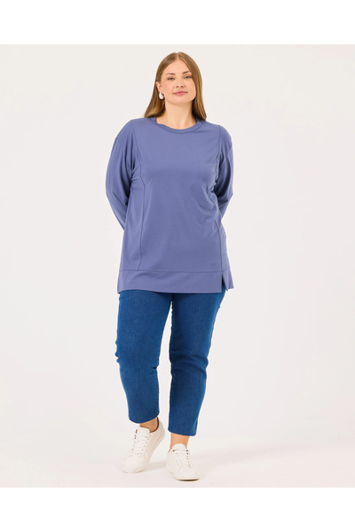 Gala-Xi Large Size Round Neck Basic Tunic