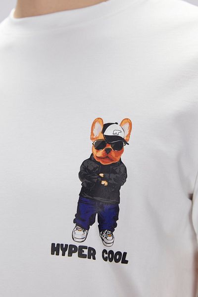 Bad Bear Hyper White Men's Printed T-Shirt