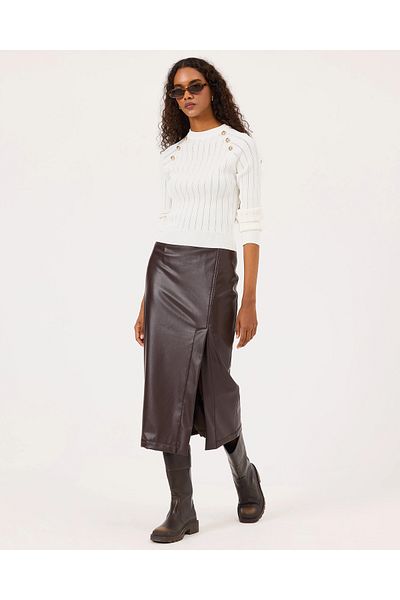 SEÇİL Long Sleeve Knitwear Blouse with Crew Neck Accessories