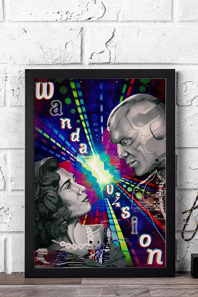 Saturn Wandavision Framed Painting - Marvel Movie Poster Painting