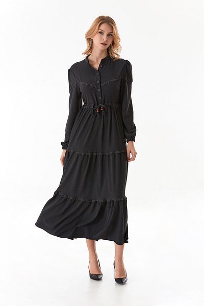 Fulla Moda Φόρεμα Fullamodest Tie Waist Stand γιακά