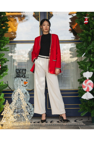 SEÇİL Штани з високою талією і подвійними штанинами