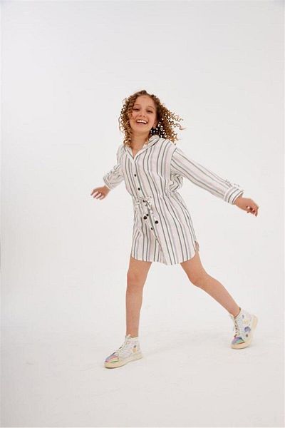 Hilal Akıncı Kids Rochie cămașă cu glugă pentru fetiță