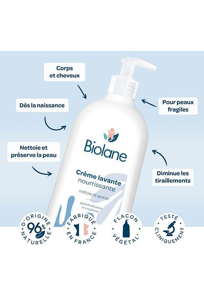 Biolane Nourishing Cleansing Emulsion – For Newborn's Sensitive Skin | 750Ml