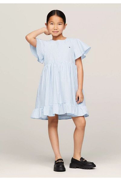 Tommy Hilfiger Gingham Check Dress And Scrunchie Set